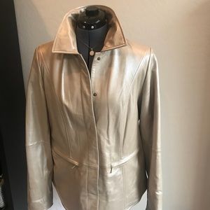 Bradley bayou metallic leather jacket